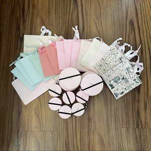 Tous bags and boxes pink and gray